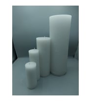 Soya Parafinli Beyaz Çap:10 Cm Boy:10-15-20-25 Cm Silindir Blok Mum 560-570 Saat Yanma Süreli Beyaz