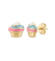 Cupcake Altın Çocuk Küpe