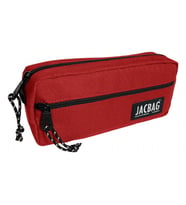 Jacbag Çift Fermuarlı Kırmızı Kız Çocuk Kalem Kutusu (Çok Renkli)