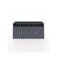 Kronos Konsol 6 Raflı 4 Kapaklı 176x59x99 Antrasit-Antrasit