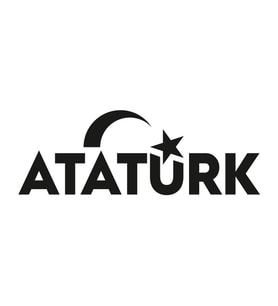 Atatürk yazısı ve Ayyıldız Sticker17x17 Cm Siyah