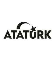 Atatürk yazısı ve Ayyıldız Sticker17x17 Cm Siyah