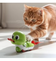 Runaway Kurmalı Salyangoz Kedi Oyuncağı Tüylü Kuyruk
