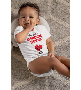 Unisex Bebek Beyaz Beni En Çok Amcam Sever Desenli Kısa Kol Body