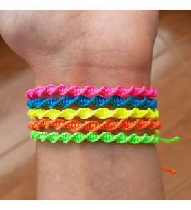 2 Adet Dna-sarmal Bileklik Neon Renkler