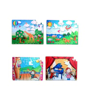 4 Set - 96 Parça Tox Origami ve Sahne 5+ Keçe Yapboz - 5 Yaş Puzzle T019 T018