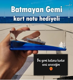 Özel Notlu Batmayan Gemi Figür Titanik Aşk Gemisi
