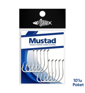 Olta İğnesi - Mustad - 92553 - Nikel - No: 5/0 (10'lu Paket)