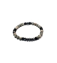 JTSS24DOB1420 JANTİ UNISEX BİLEKLİK TİBET JASPER HEMATİT ONYX DOĞALTAŞ TASARIM GARANTİLİ