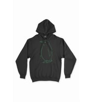 Şişman Penguen Çizimli Siyah Sweatshirt Hoodie