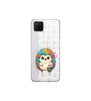 Oppo A73 ile Uyumlu Splash Kirpi Tasarımlı Şeffaf Silikon Kılıf
