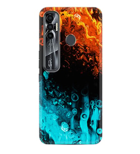 Tecno Spark 6 6 Go 8C 8 Pro 7 7 Spark 9 Pro Kılıf Desemli Silikon Orange Blue Color 1665