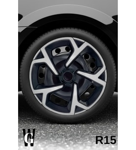 Peugeot 806 15 İnç Jant Kapağı (4 ADET) Siyah Gri C104