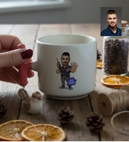 Kişiye Özel Karikatürlü Özel Güvenlik T Kupa Doğum Günü Hediyesi