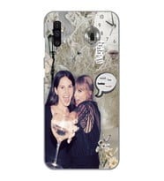 Samsung Galaxy A70 Uyumlu Lana Del Rey ve Taylor Swift Desenli Şeffaf Telefon Kılıfı