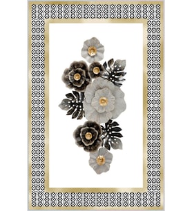 Eliana Home Baskılı, Yıkanabilir Kaymaz Taban Salon Halısı LNA0117-SD439 100x150 cm (Beyaz)