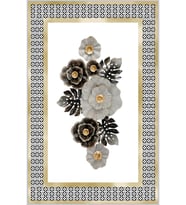 Eliana Home Baskılı, Yıkanabilir Kaymaz Taban Salon Halısı LNA0117-SD439 100x150 cm (Beyaz)