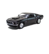 Welly Koleksiyon 1 / 24 Ölçek 1969 Ford Mustang Boss 429 Siyah Arazi Aracı Model Metal Araba