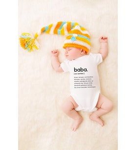 Unisex Bebek Baba Baskılı Body Zıbın
