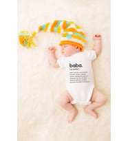 Unisex Bebek Baba Baskılı Body Zıbın