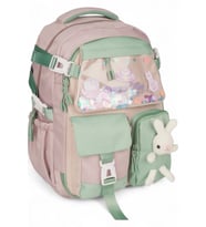 Relaxion 2175-1460 İthal Kore Tarzı Unisex Çocuk İlkokul Sırt Çantası (Pembe-Gülkurusu )
