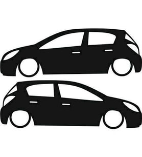 corsa d basık kelebek cam stickeri 2 adet
