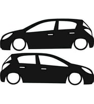 corsa d basık kelebek cam stickeri 2 adet