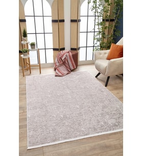 Dijital Kaymaz Yıkanabilir Krem Minimalist Salon Halısı Mutfak Halısı Koridor Halısı Yolluk HLN1740