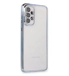 Newface Samsung Galaxy A53 5G Kılıf Razer Lensli Silikon - Açık Mavi