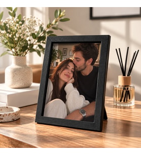 Fotoğraflı Dekoratif Siyah Çerçeve Kişiye Özel A5 Çerçeve