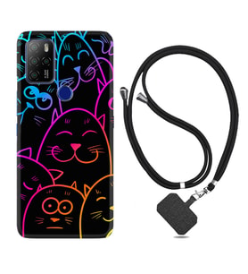 Omix X300 X500 X400 X600 X700 Kılıf Boyun Askılı Silikon Neon Cats 1790