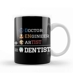 Doctor Engineer Artist Dentist 011 Kupa Bardak Porselen