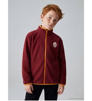 LCW Kids Kırmızı Dik Yaka Galatasaray Nakışlı Erkek Çocuk Polar Hırka