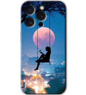 İphone 15 Pro Kılıf HD Desen Baskılı Kılıf - Yalnız Kadın