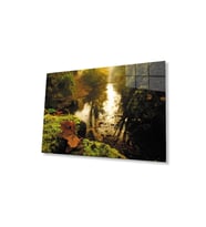 Ağaçlar Yaprak Manzara Cam Tablo 4mm Dayanıklı Temperli Cam trees leaf landscape Glass Wall Art