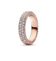P. Timeless Çift Sıralı Pavé Yüzük Rose