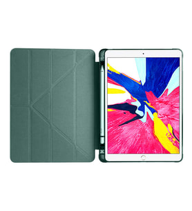 Apple iPad 10.2 2021 (9.Nesil) Uyumlu Kılıf Zore Tri Folding Kalem Bölmeli Standlı Kılıf (Mor)