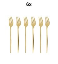 410 Çelik 6 Adet Gold Renk Tatlı ve Meyve Çatalı cin611sr-6