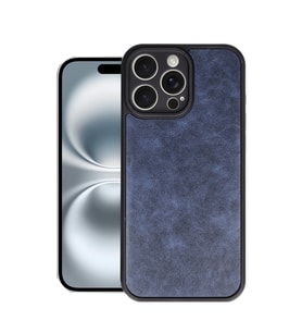 Iphone 16 Kılıf Aras Deri Kapak - Lacivert