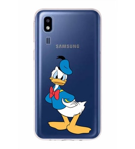 Samsung Galaxy A2 Core  Kapak Donald Duck Tasarımlı Şeffaf Silikon Kılıf