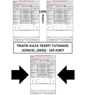 Trafik Kaza Tesit Tutanağı Güncel (2025) - 100 Adet
