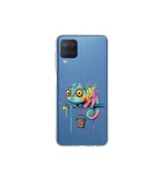 Samsung Galaxy M12 ile Uyumlu Splash Bukalemun Tasarımlı Şeffaf Silikon Kılıf
