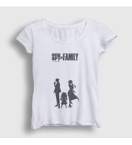Presmono Kadın Beyaz Poster V2 Anime Spy X Family T-Shirt 318569tt (Beyaz)