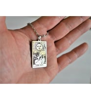 Gümüş  The Sun Tarot Kolye