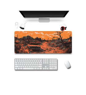 SonicTouch Klavye Mousepad 32x70cm Dikişsiz Pürüzsüz Sıvı Geçirmez Kaymaz Taban Çorak Dünya