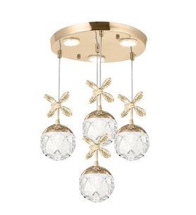Eray Aydınlatma 2560-3+1 4lü Sarkıt Led Avize (Gold)
