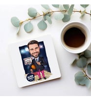 Kişiye Özel Basketbol Koçu Karikatürlü Bardak Altlığı