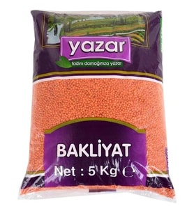 Yazar Kırmızı Mercimek 5 Kg.