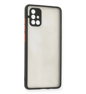 Newface Samsung Galaxy A71 Kılıf Montreal Silikon Kapak - Siyah