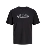 JACK JONES Yazı Baskılı Yuvarlak Yaka Erkek Tişört 12298017 (Siyah)